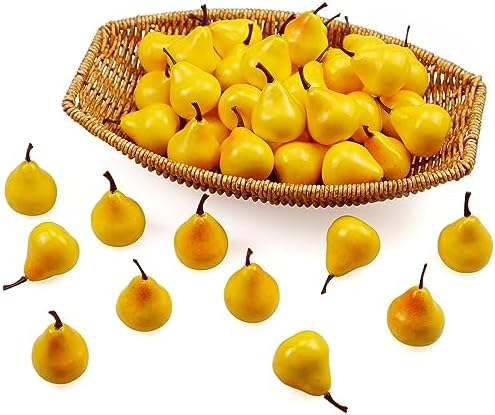 Lorigun 30pcs Lifelike Mini Pears Art Deco Props