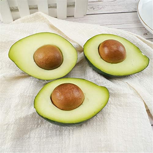 3Pcs Artificial Avocado Half Fake Fruit for Parties and Photography