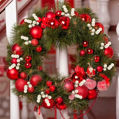 60 Artificial Holly Berries Stems for Christmas Decor