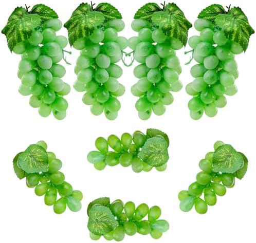 Green Frosted Grape Bunches 4L 4S Rustic Garland