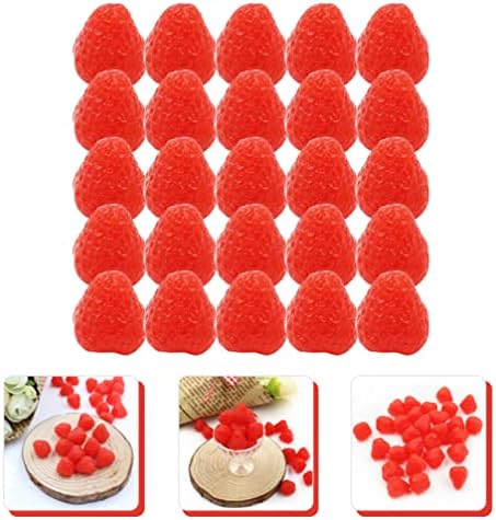 Gadpiparty 50pcs Artificial Strawberries for Home Decor and Photography