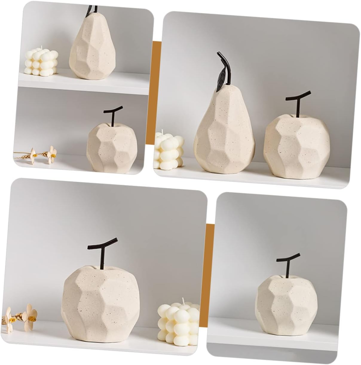 Geometric Apple Ceramic Desktop Decoration