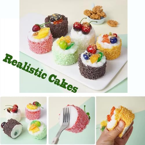 6PCS Artificial Cakes for Decor and Photography