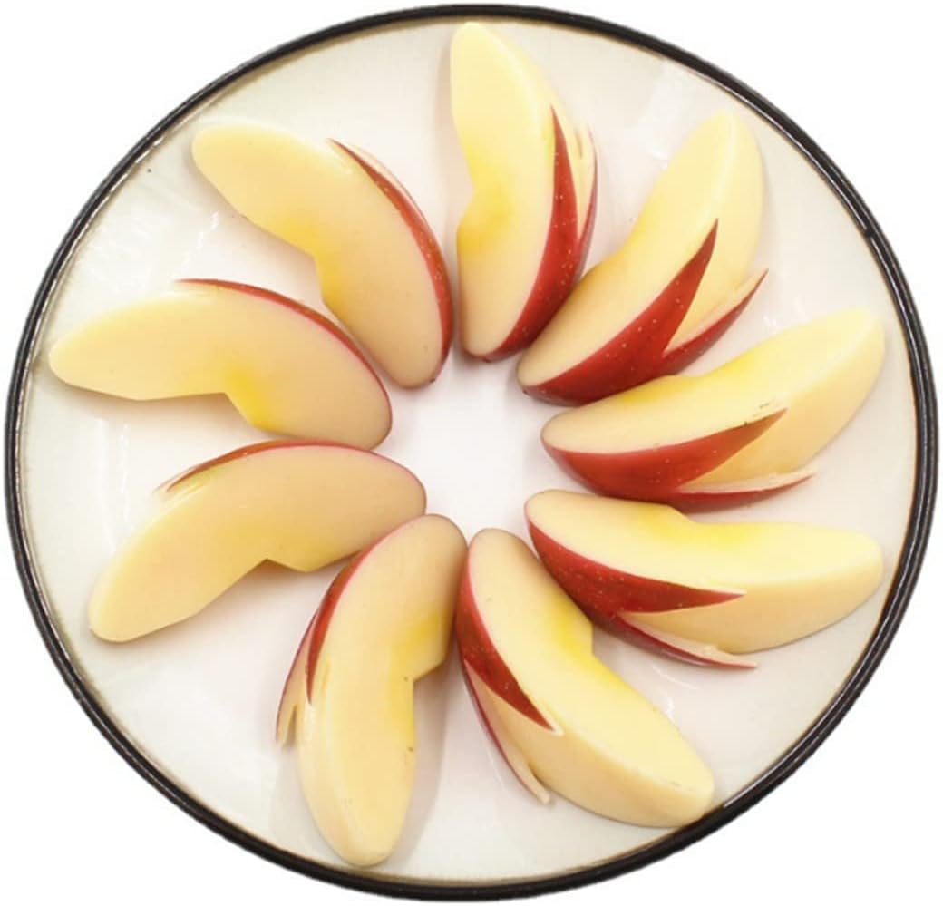 6PCS Realistic Artificial Fruit Apples Slices Decor