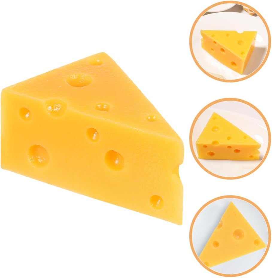 TOYANDONA Realistic Triangle Cheese Artificial Cheese Model