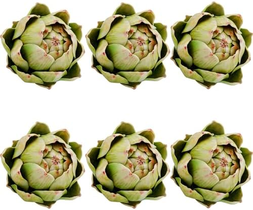 6-Pack Realistic Artificial Artichokes Decorations