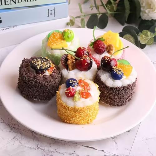 6PCS Artificial Cakes for Decor and Photography