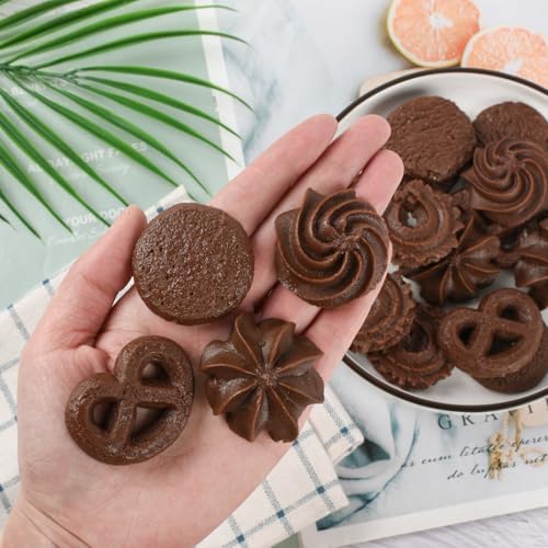 Luckforest Realistic Artificial Chocolate Cookies 18 Pcs Display Set
