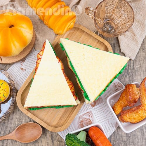 Framendino 4 Pack Artificial Sandwich Photo Props 1