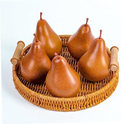 Cabilock 2Pcs Lifelike Fake Pears Artificial Fruit Decor