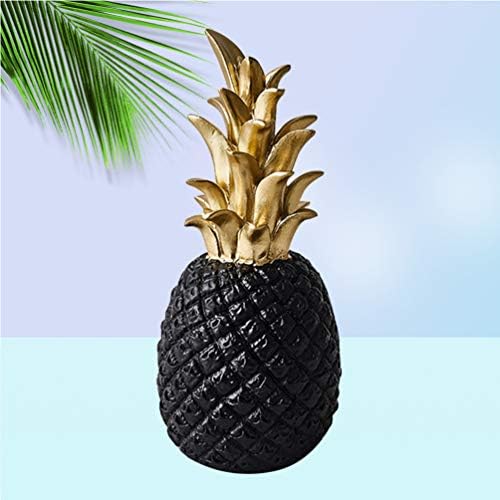 Hemoton Realistic Black Pineapple Artificial Fruit Resin Decoration