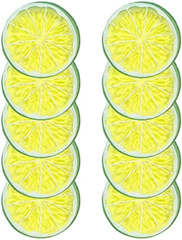 30 PCS Artificial Green Lemon Slices for Home Decor