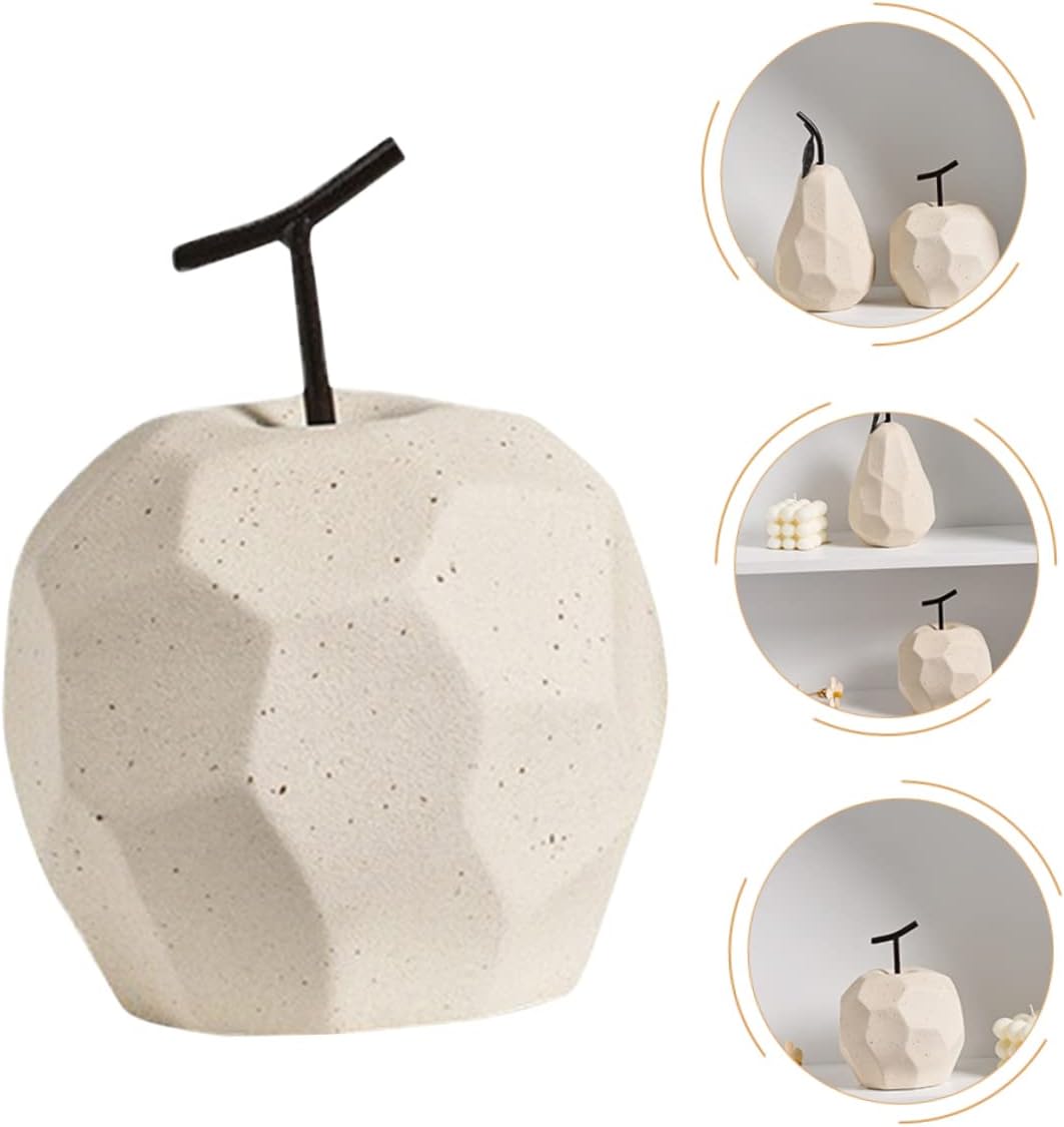 Ceramic Apple Sculpture for Home Decor