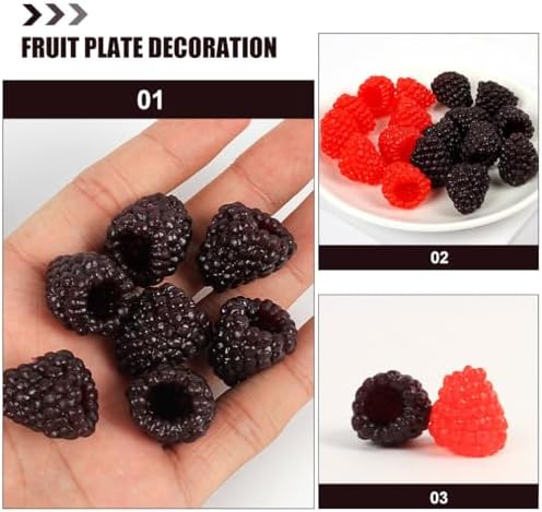 Alasum 18PCS Artificial Black Raspberry Models