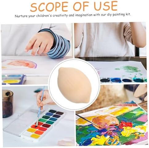 Artibetter 5pcs Wooden Lemon Shape Painting Kit for Kids