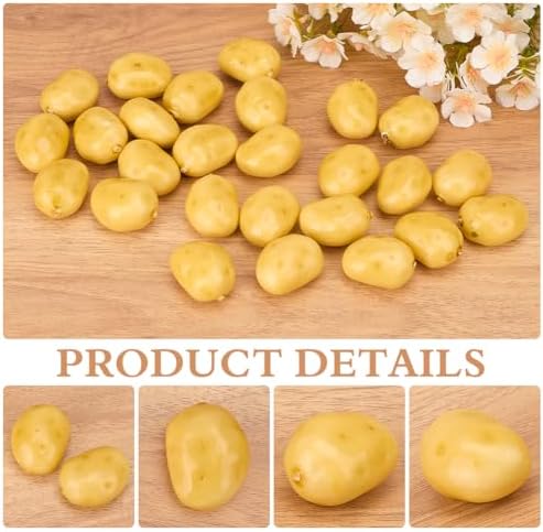 GORGECRAFT 40Pcs Artificial Foam Potatoes Decor Food