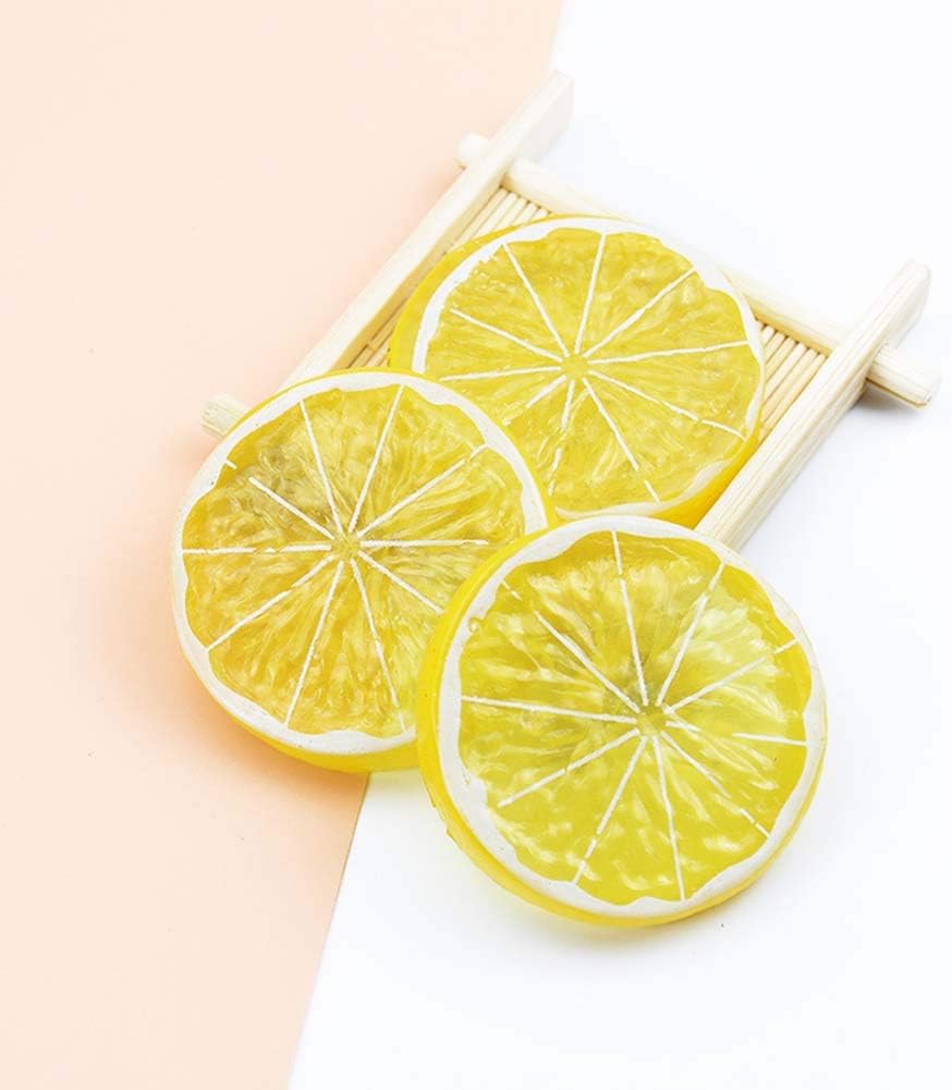 30Pcs Artificial Lemon Slices Wedding Decor Photography Props