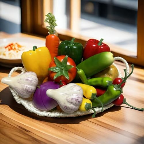 22pcs Realistic Artificial Vegetables for Home Kitchen Decor