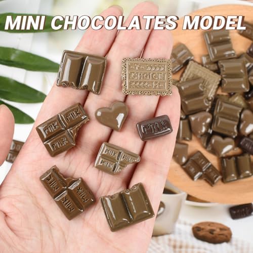 60PCS Artificial Chocolate Resin Decor for Home Party Photography