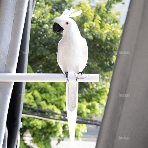 AUEAR 177 Inch White Artificial Parrot Decoration Prop