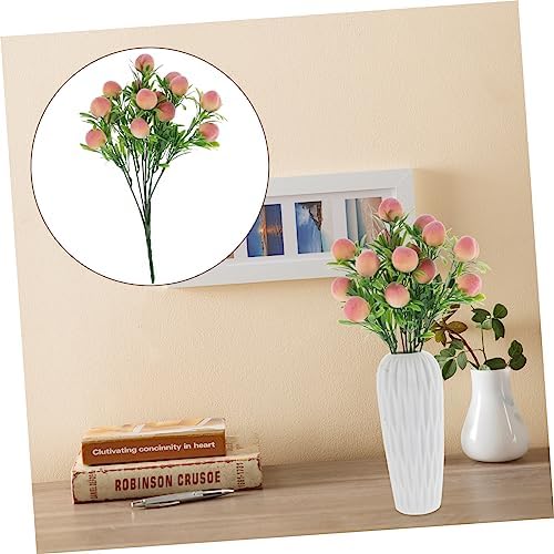 VOSAREA Artificial Peach Tree Branches Lifelike Decor