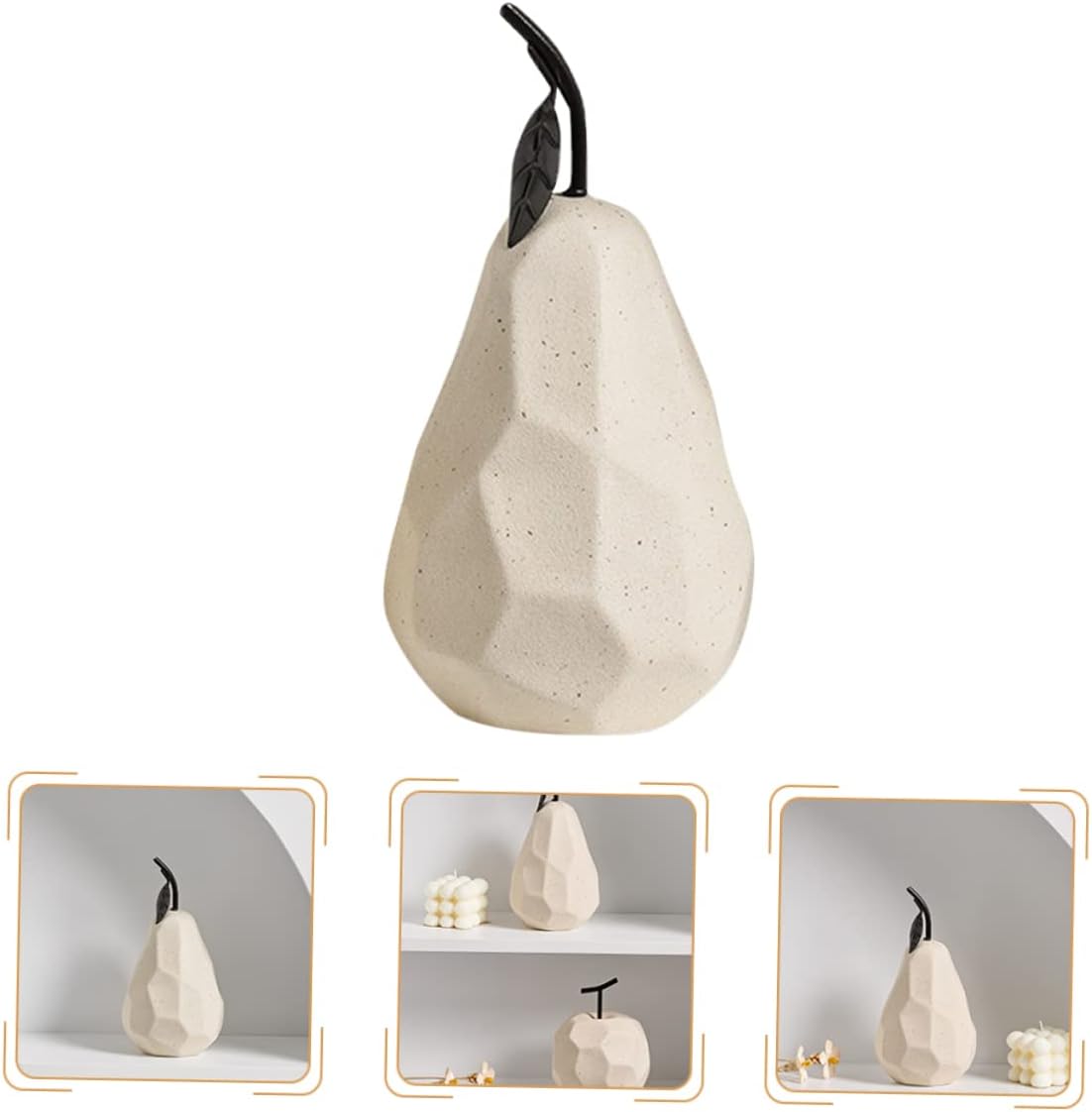 Zerodeko Geometric Pear Ceramic Art Decor