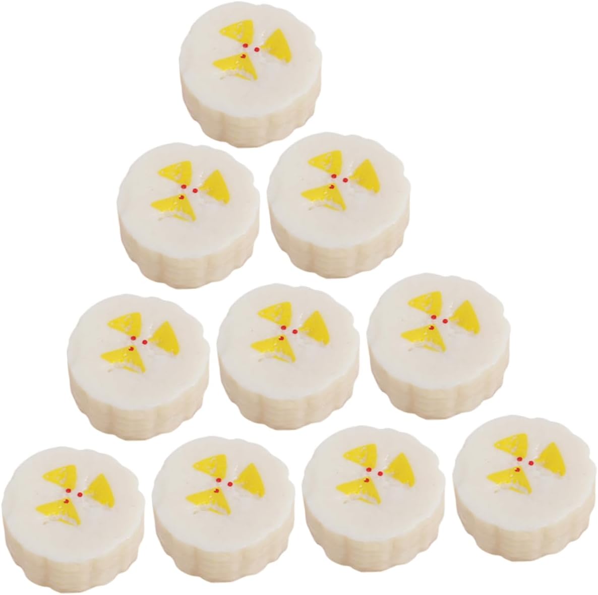10pcs Artificial Banana Slices for Decor and Photography