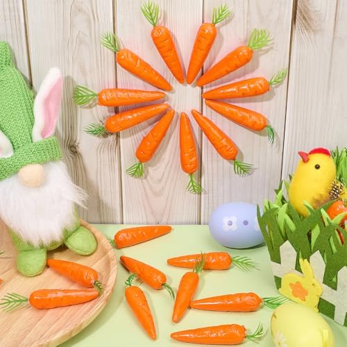 GORGECRAFT 30Pcs Artificial Mini Carrots Decorative Decorations