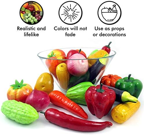 24 PCS Realistic Artificial Vegetables Decor Set