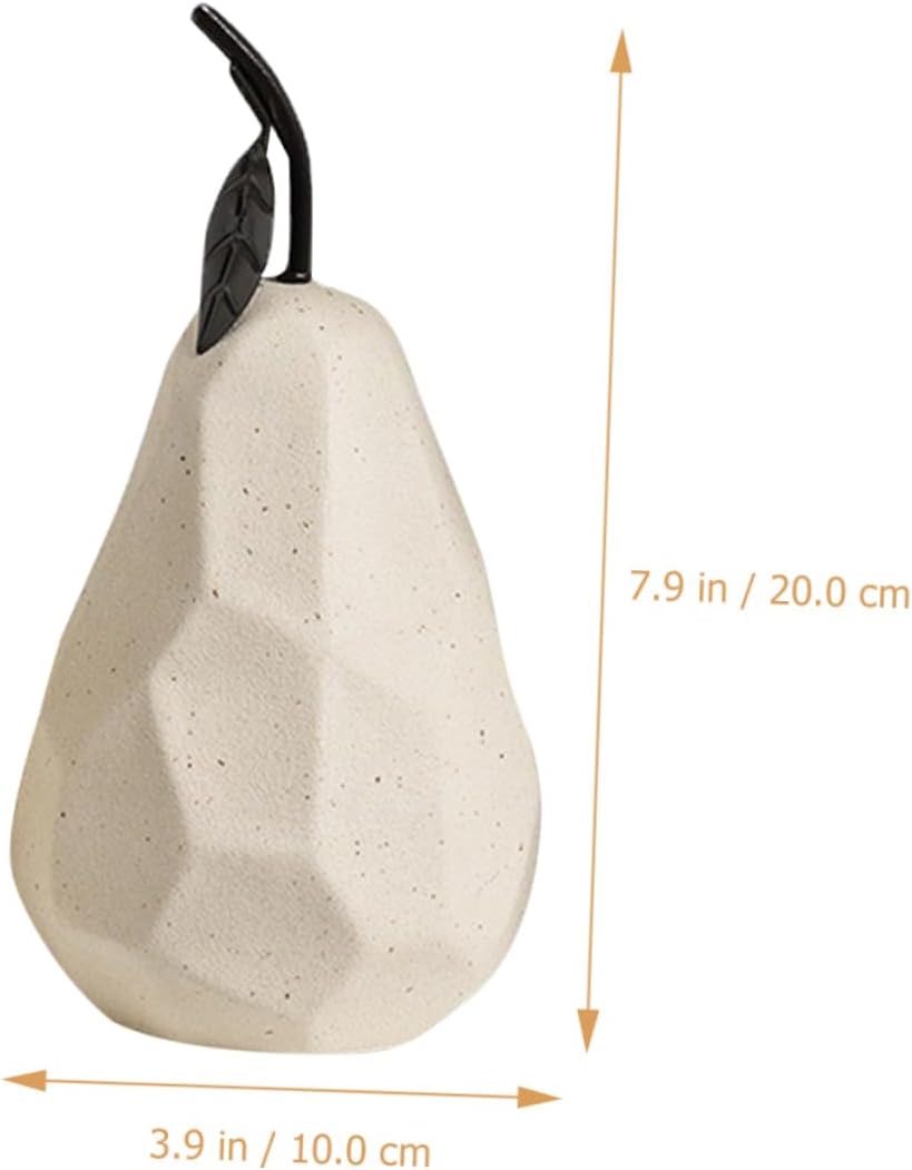 Cabilock Ceramic Pear Sculpture for Home Office Decor