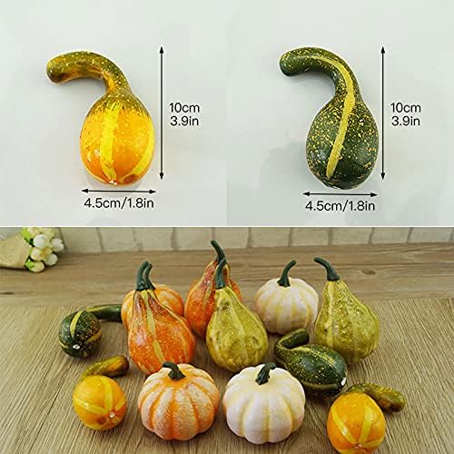 DAMEING 12Pcs Artificial Pumpkins and Gourds for Home Decoration