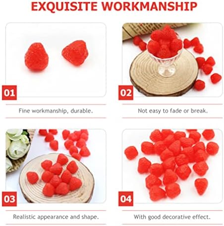 Gadpiparty 50pcs Artificial Strawberries for Home Decor and Photography