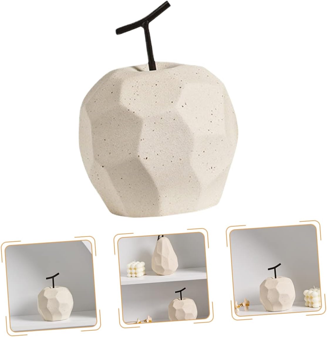 Ceramic Apple Sculpture for Home Decor