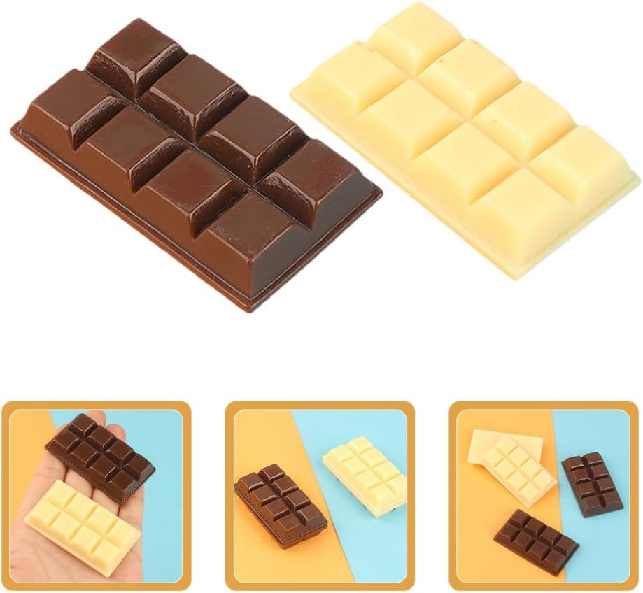 Vaguelly Fake Chocolate Bar Resin Beads for DIY Decor