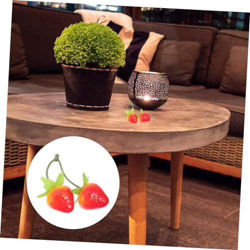 Garneck 20pcs Artificial Strawberry Decorations