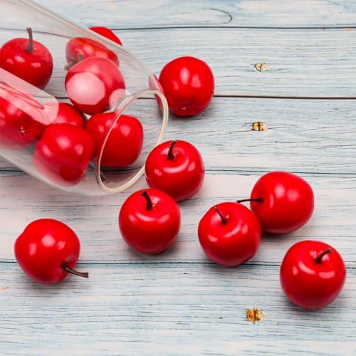 27 Pcs Artificial Red Apples for Home Kitchen Decor