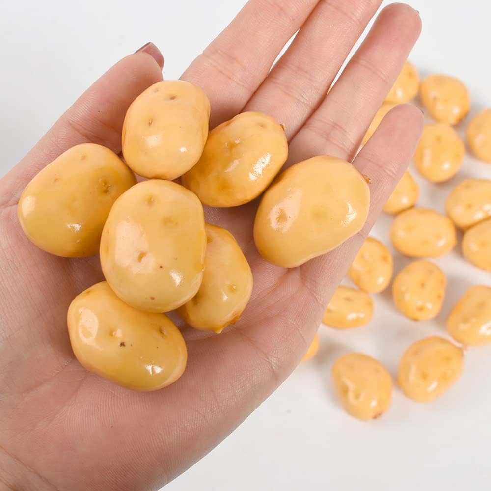 HUIANER Mini Artificial Potatoes 40PCS 35cm