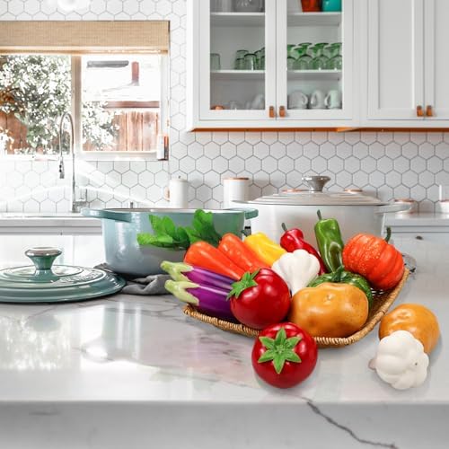 15 Pcs Artificial Vegetables Set for Kitchen Decor