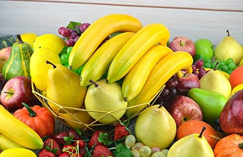 JEDFORE Artificial Yellow Bananas 12pc Lifelike Decoration
