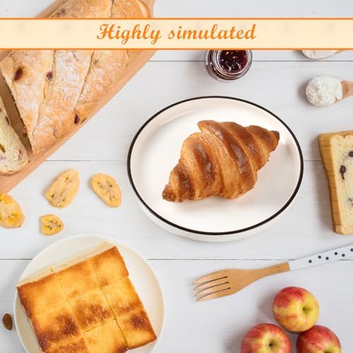 Artificial Croissants 2 Pcs Realistic Bakery Display Props