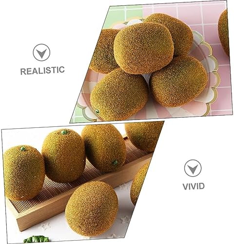 Amosfun 4pcs Lifelike Artificial Kiwifruit Decor Models