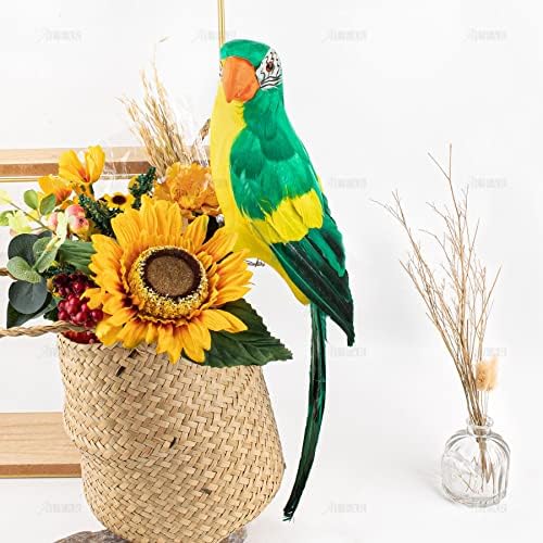 AUEAR 177 Inch Realistic Artificial Green Parrot Ornament