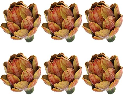 Meiwlong 6Pcs Yellow Artificial Artichokes Decorations