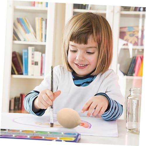 HOMSFOU 5pcs Wooden Lemon Shapes for Art and Craft Projects
