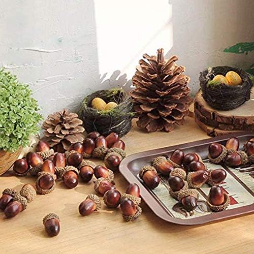 BigOtters 100 PCS Artificial Acorn Decor