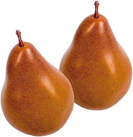 6pcs Faux Pears Decorations Lifelike Artificial Fruit Models for Home Kitchen Office and Restaurant