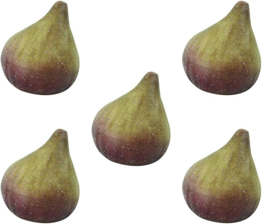 5PCS Artificial Fig Decor for Home Kitchen Photography Props