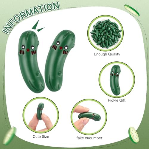 200 Pcs Cute Pickle Artificial Decor for Home Office
