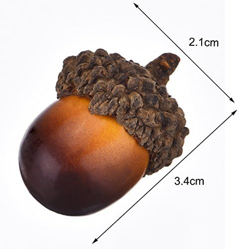 Bememo 100 Pack Lifelike Acorns Artificial Decor