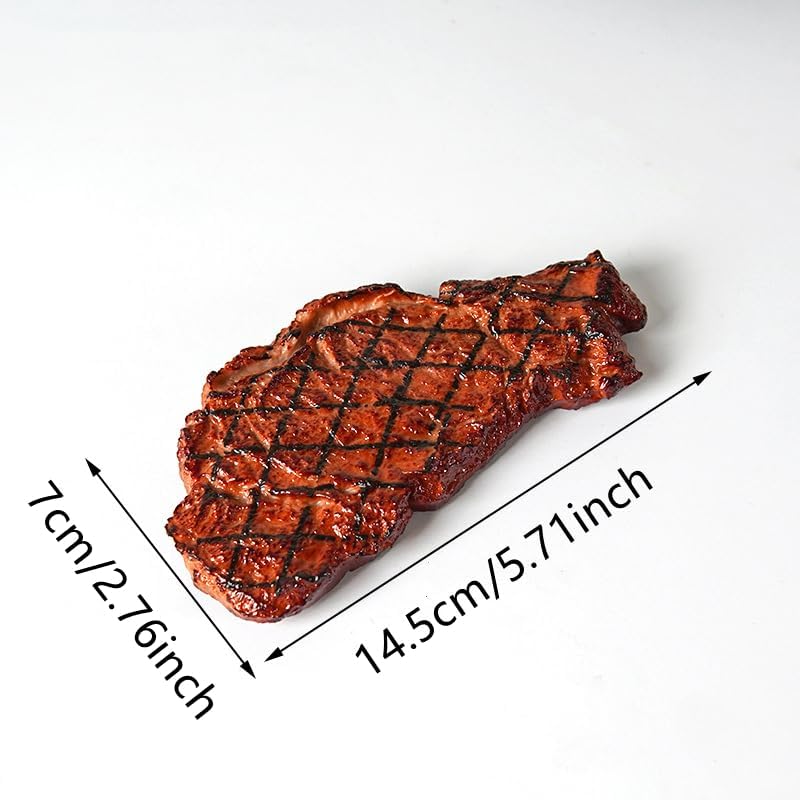 3PCS Artificial Steak for Kitchen Display and Photography Props
